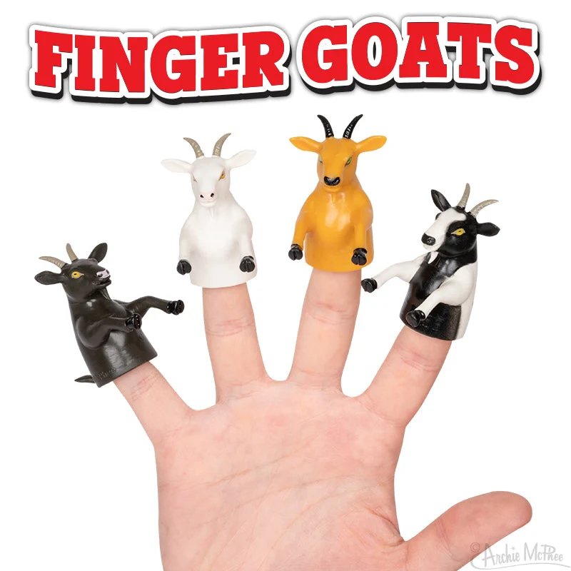 Finger Goats, Set of 4 Goat Finger Puppets