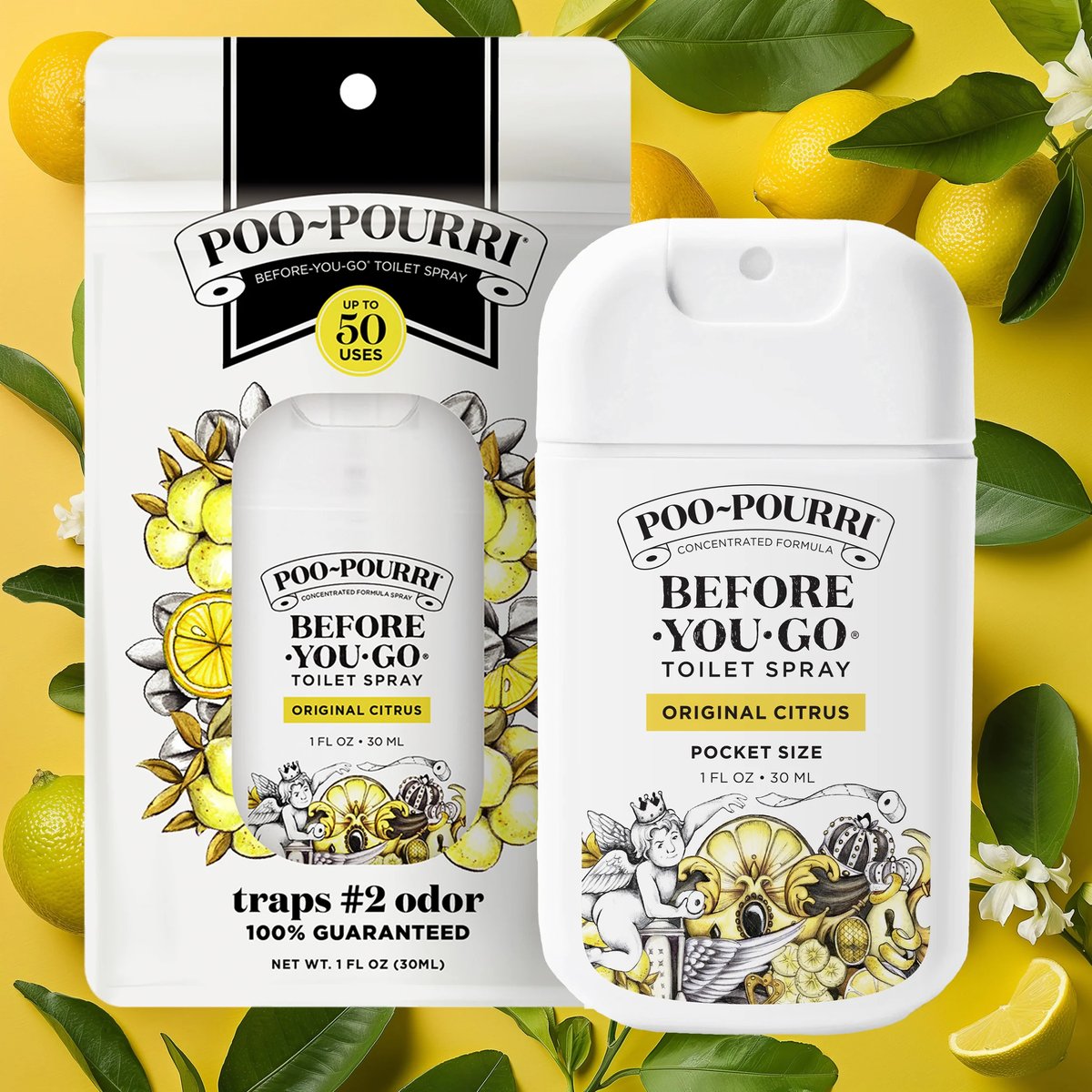 Original Citrus toilet spray, 50-use bottle (1 oz)